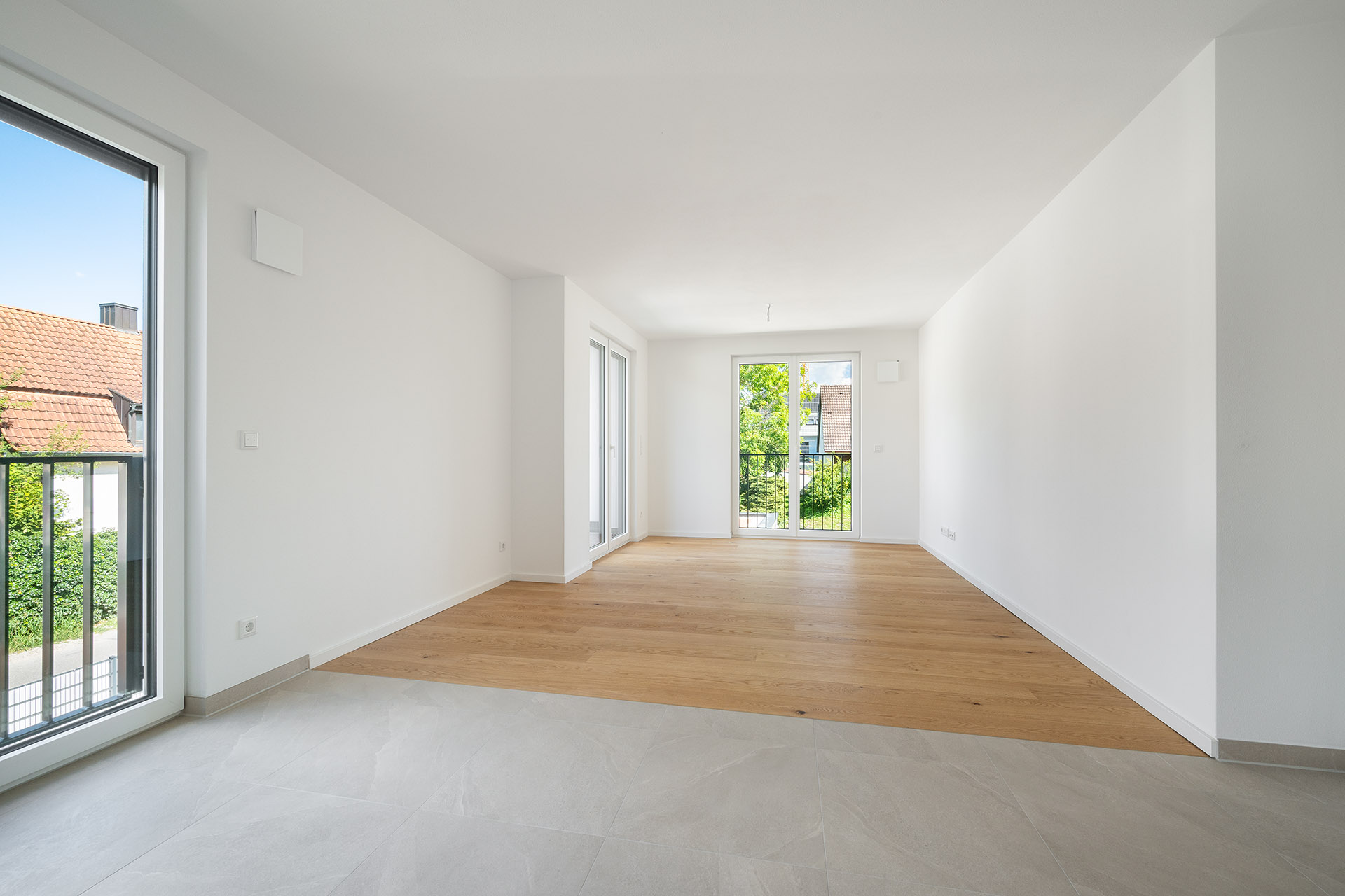 Wohnung A03 Wohnzimmer und off. Küche Wohnung A03 Wohnzimmer und off. Küche