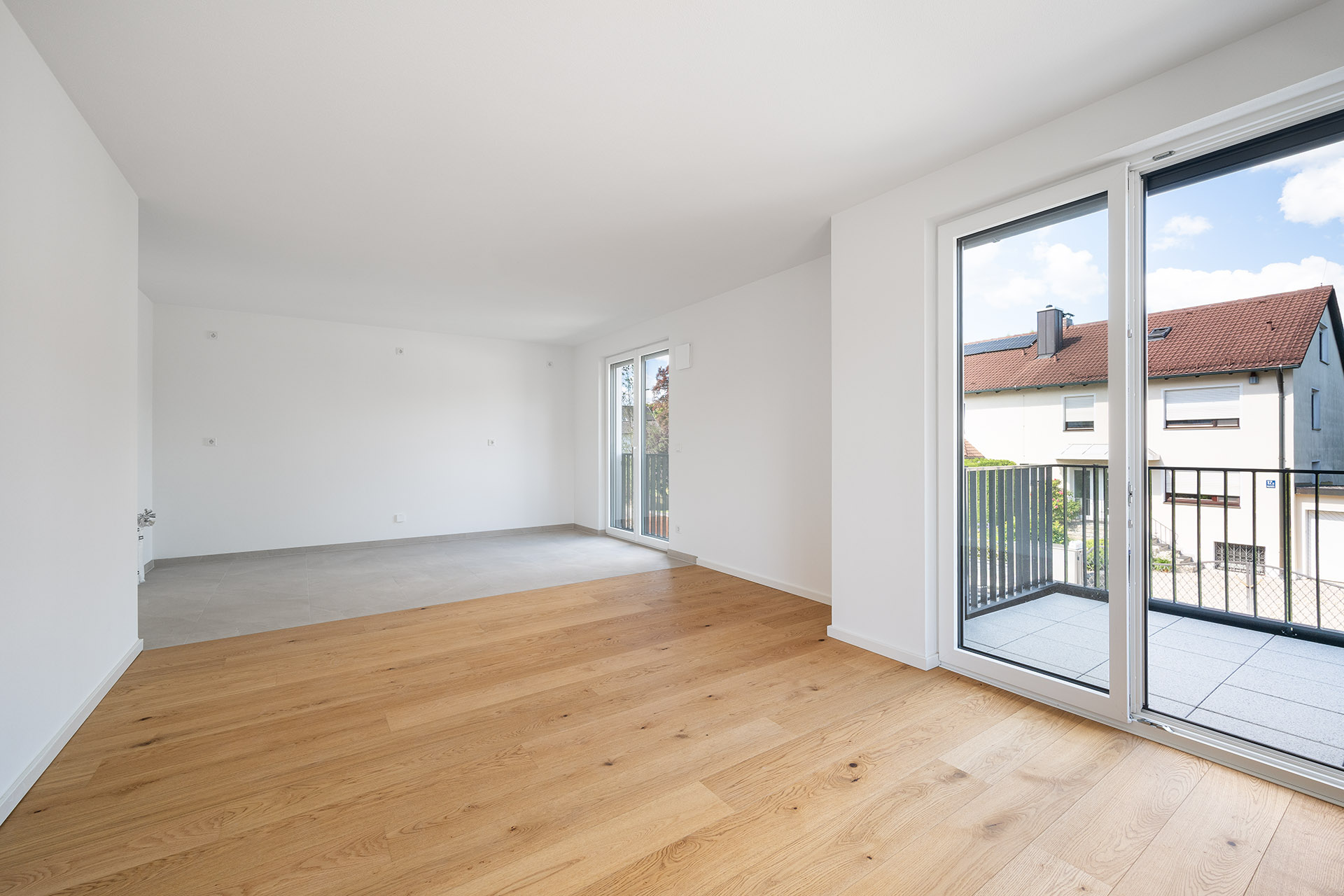 Wohnung A03 Wohnzimmer und off. Küche Wohnung A03 Wohnzimmer und off. Küche
