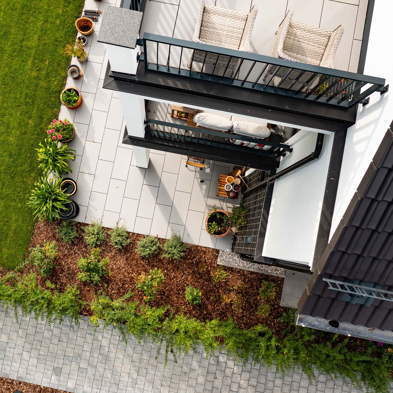 Blick auf die Terrasse